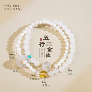 双圈·五行晶石手串
